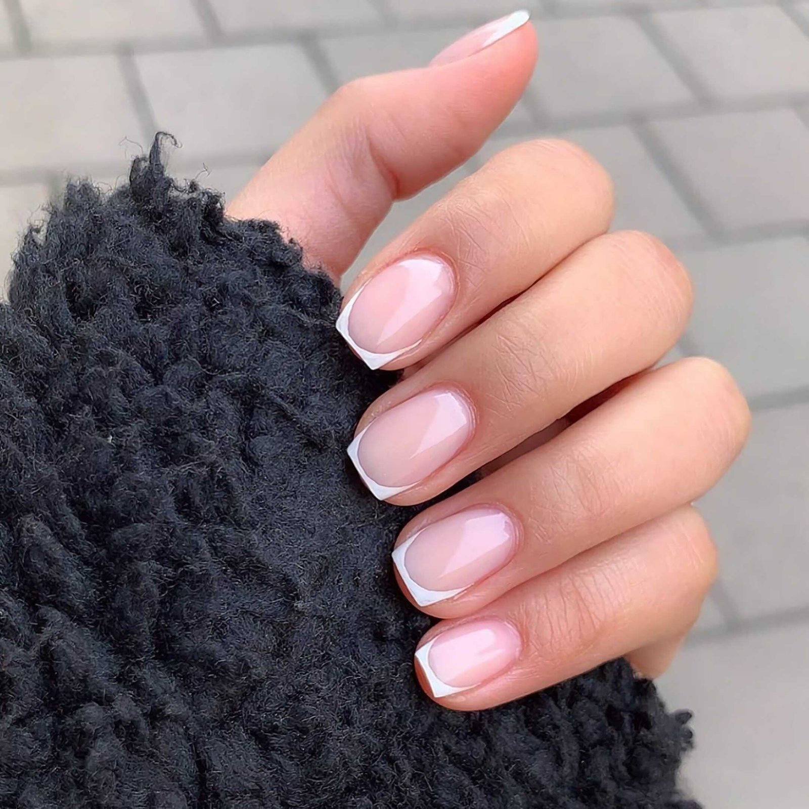 beautiful french manicure for short nails