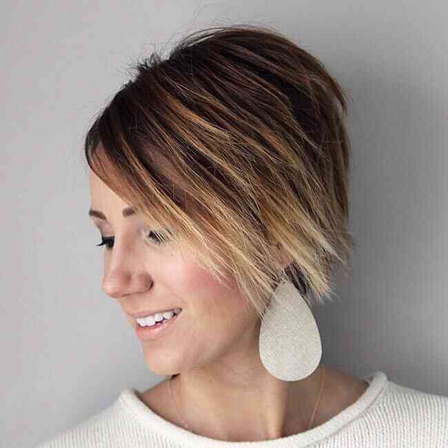 short hair with ombre
