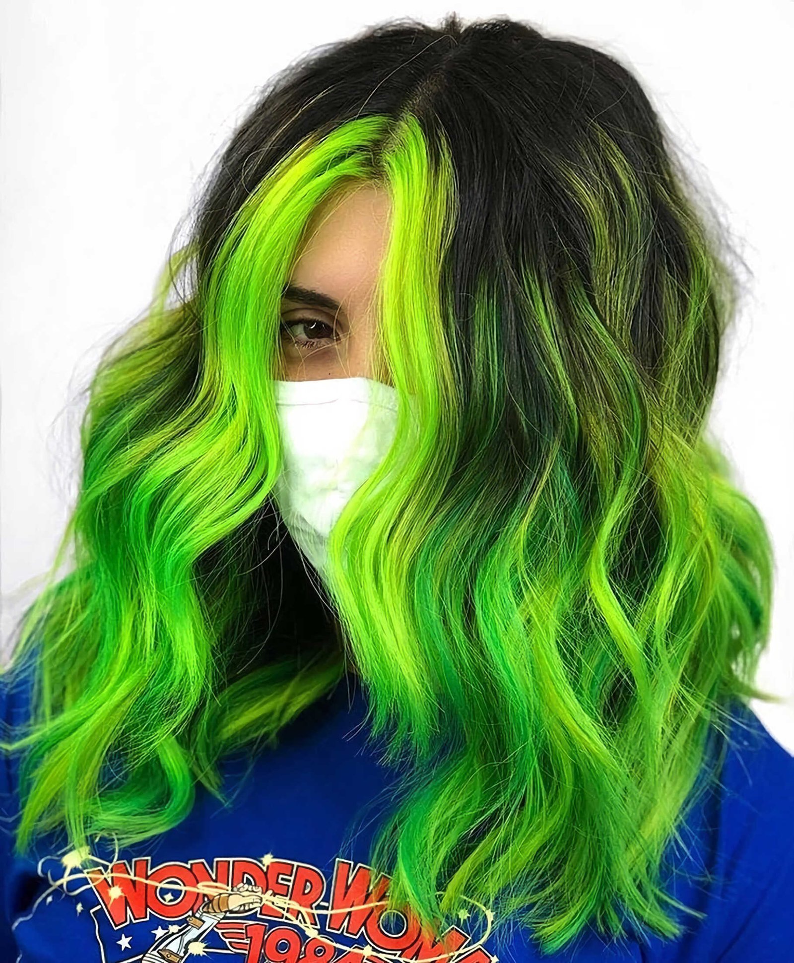 зеленые волосы e-girl
