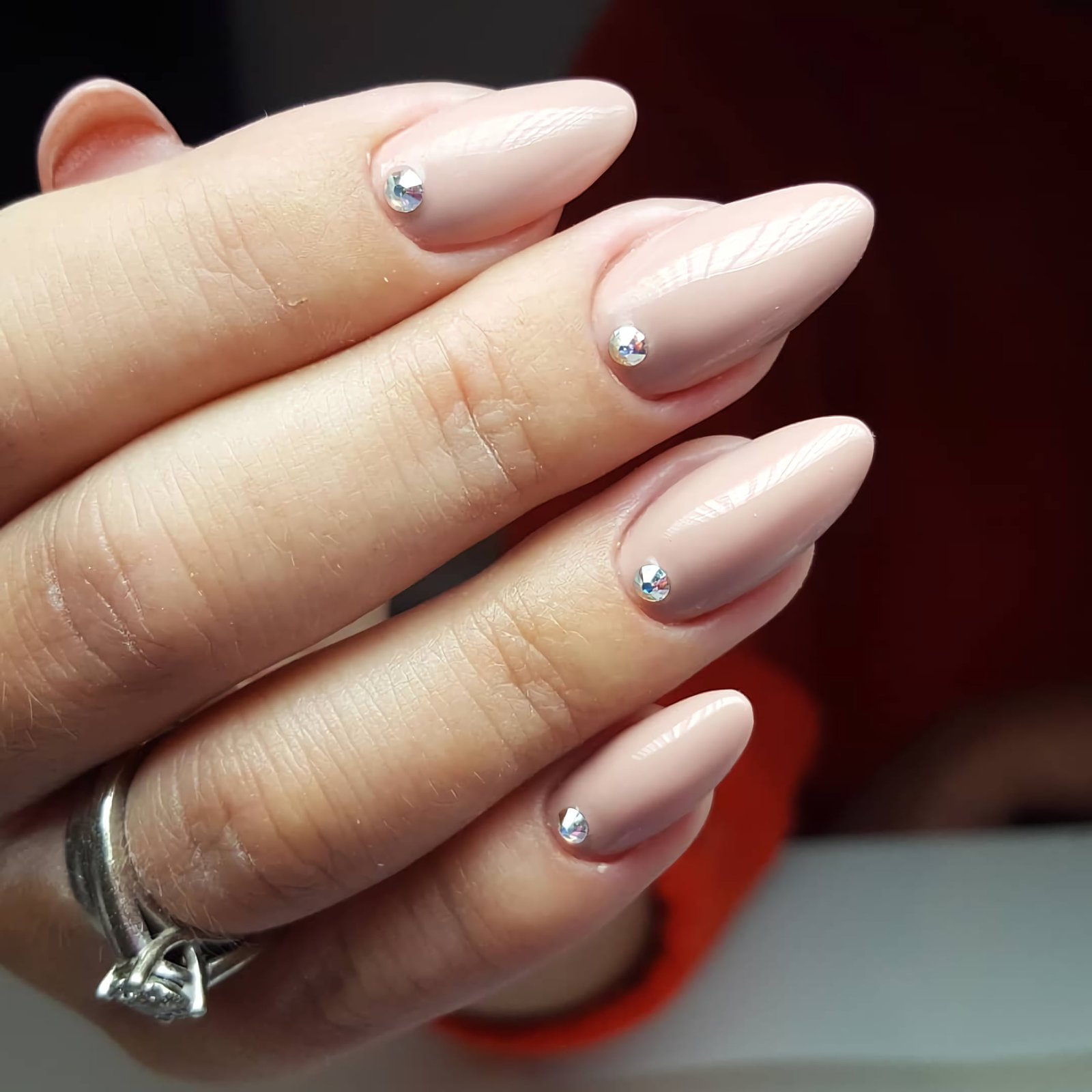 Pink porcelain nails